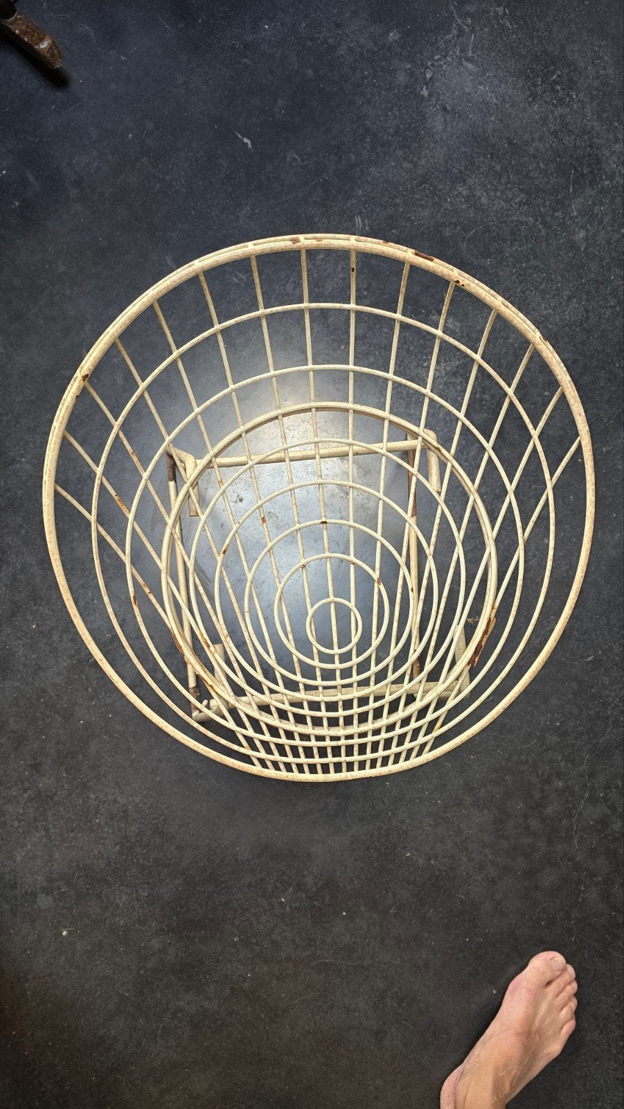 Vintage metalen stoel - spijlenstoel, Ophalen of Verzenden