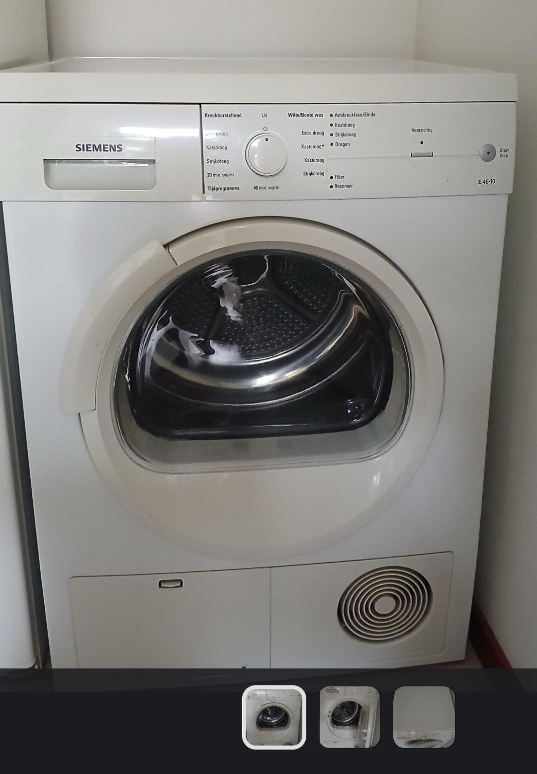 Siemens droger, 6 tot 8 kg, Gebruikt, Ophalen of Verzenden, 85 tot 90 cm