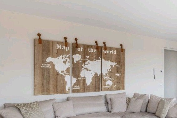 Map of the World Houten Panelen, Ophalen