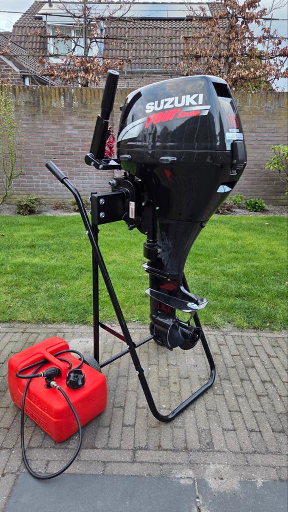 Buitenboordmotor Suzuki 15PK 4-takt kortstaart, Ophalen, 10 tot 30 pk, Viertaktmotor, Zo goed als nieuw