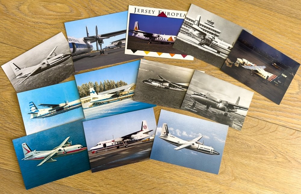 Fokker F.27 ansichtkaarten, Ophalen of Verzenden, Zo goed als nieuw, Kaart, Foto of Prent