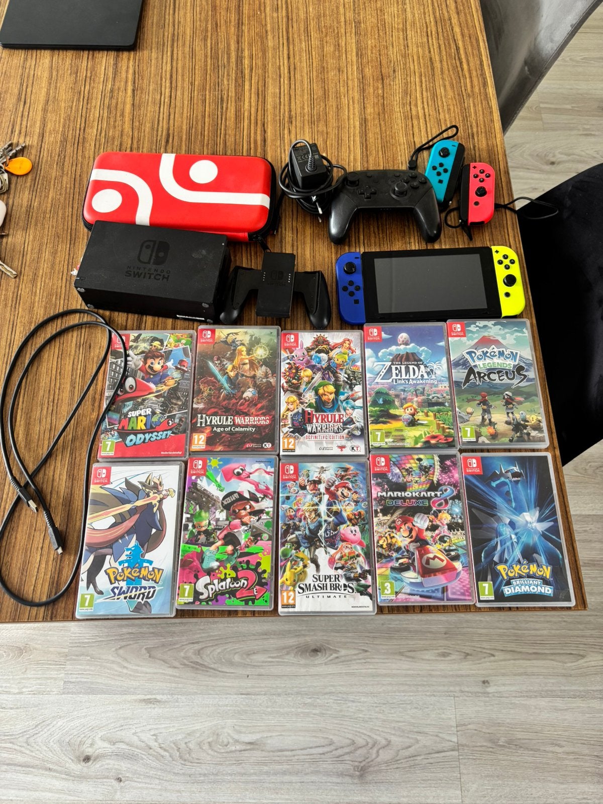Nintendo Switch set, Spelcomputers en Games, Spelcomputers | Nintendo Switch, Switch 2019 Upgrade, Met games, Ophalen of Verzenden
