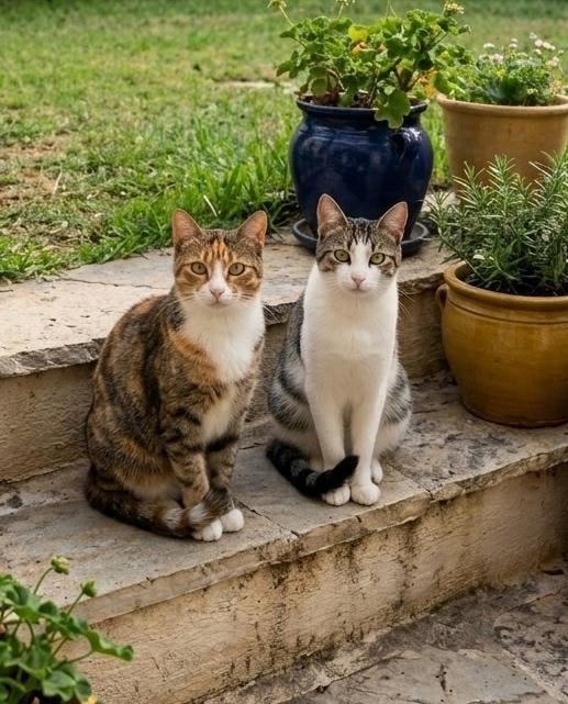 2 lieve katten | 8,5 mnd / GES / GEV / ONT / VLO, Dieren en Toebehoren, Meerdere dieren, 0 tot 2 jaar