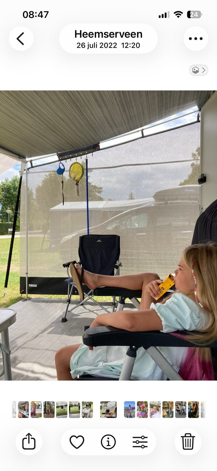Thule sun blocker sbs G2 275L met pees bovenzijde, Ophalen of Verzenden, Zo goed als nieuw