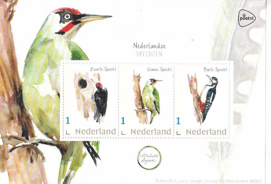 Michelle Dujardin - Nederlandse spechten - 2019, Verzenden, Na 1940, Postfris