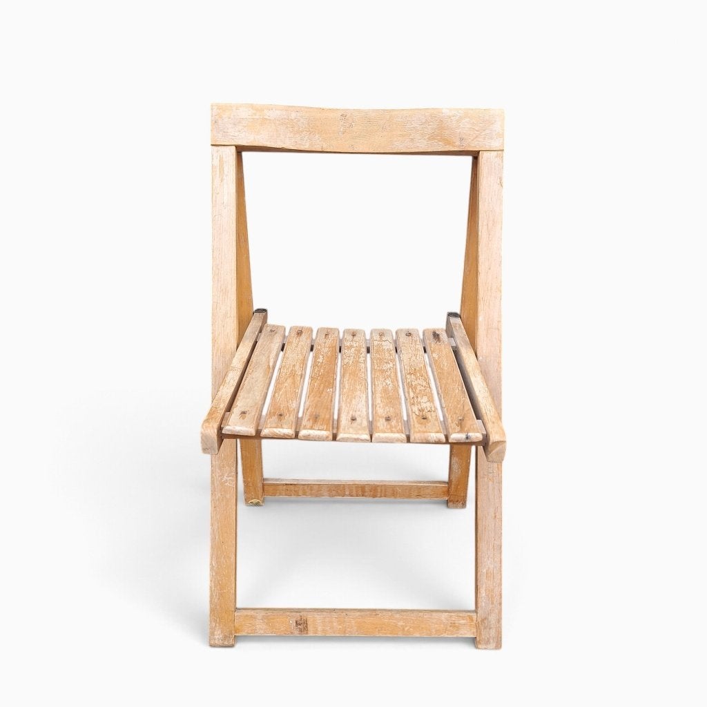 Vintage houten klapstoel - Aldo Jacober - Trieste, Ophalen, Gebruikt, Onbekend@voorbeeld.com, Bruin