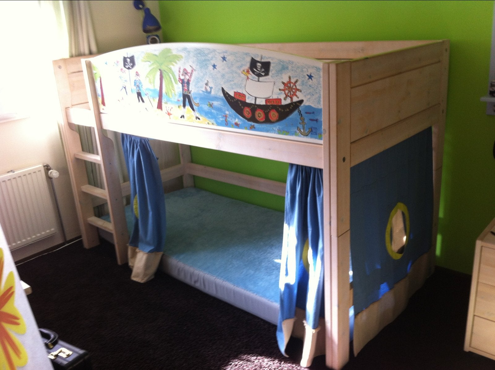 Life Time Doorgroeibed Hoogslaper 200x90 cm veel extra’s, Ophalen, 85 tot 100 cm, Gebruikt, Hoogslaper of Stapelbed