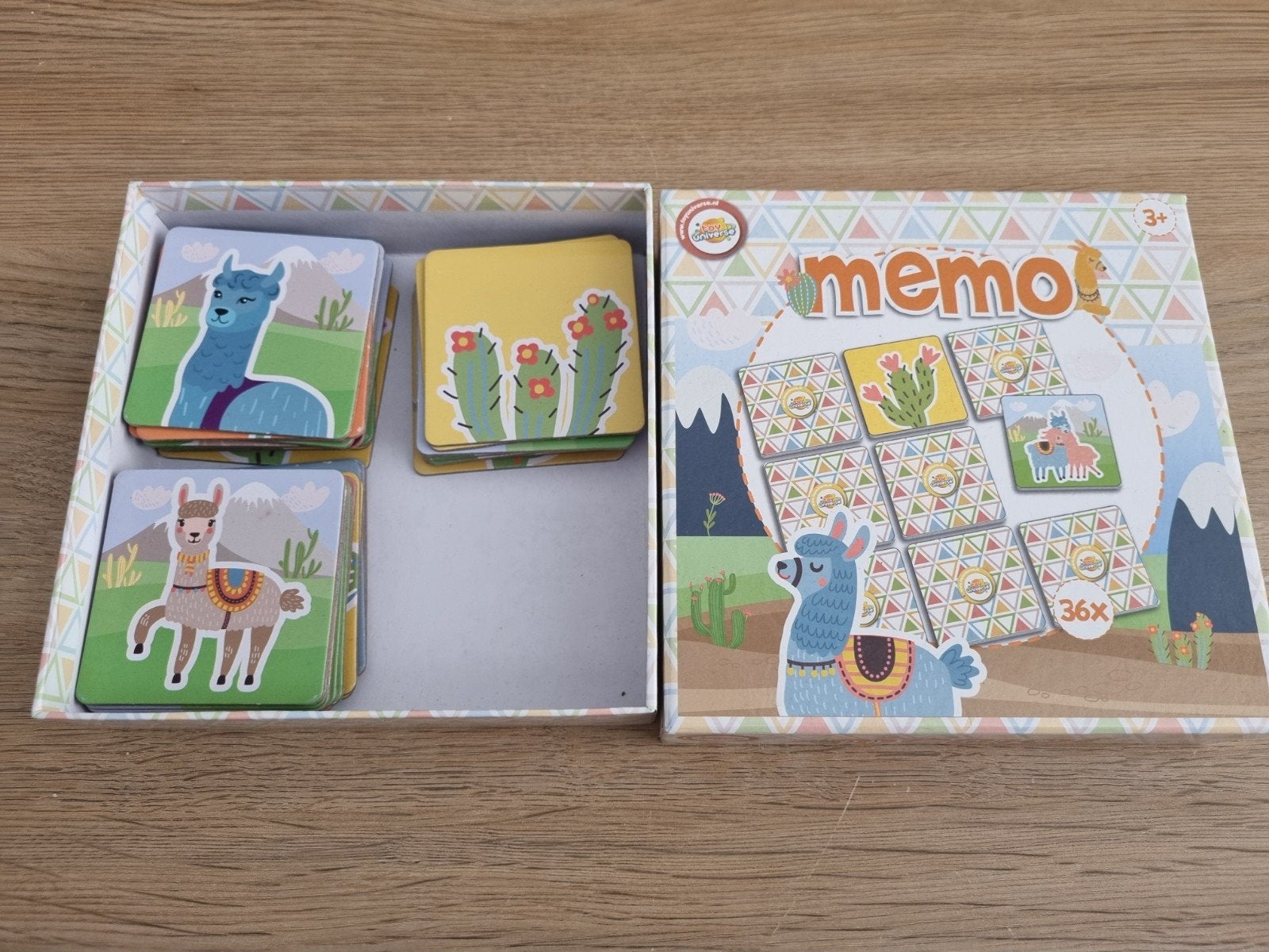 Memo spel met lama's - 36 kaarten, Een of twee spelers, Ophalen, Zo goed als nieuw