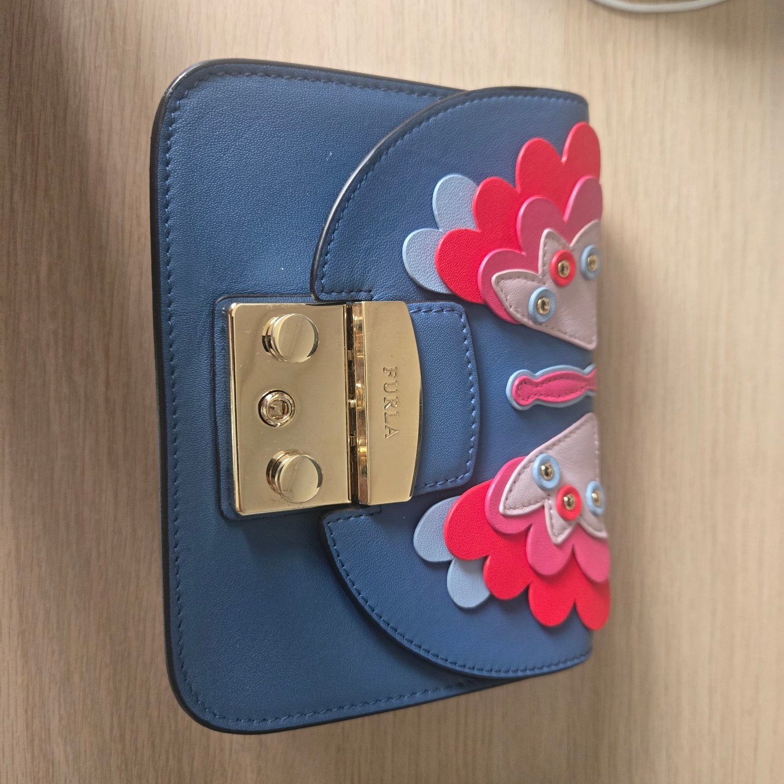 Furla Metropolis Mini Crossbody - Blauw, Sieraden, Tassen en Uiterlijk, Ophalen of Verzenden, Zo goed als nieuw, Blauw, Schoudertasje