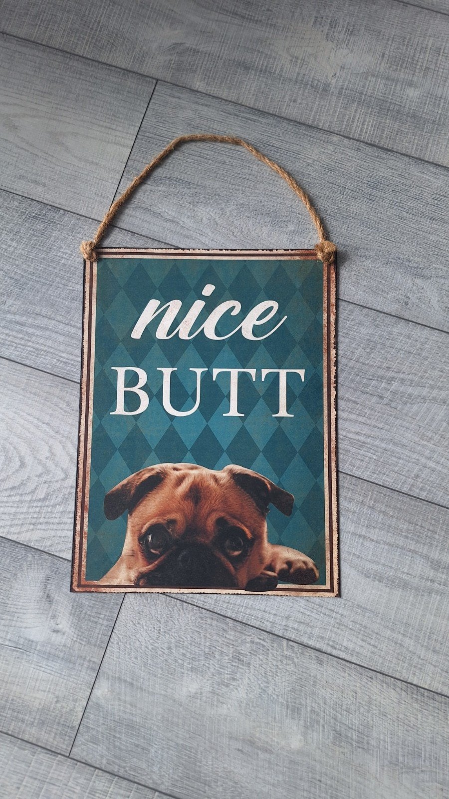 tekst/wand bord metaal, Tekstbord, Metaal, 30 cm, Ophalen of Verzenden