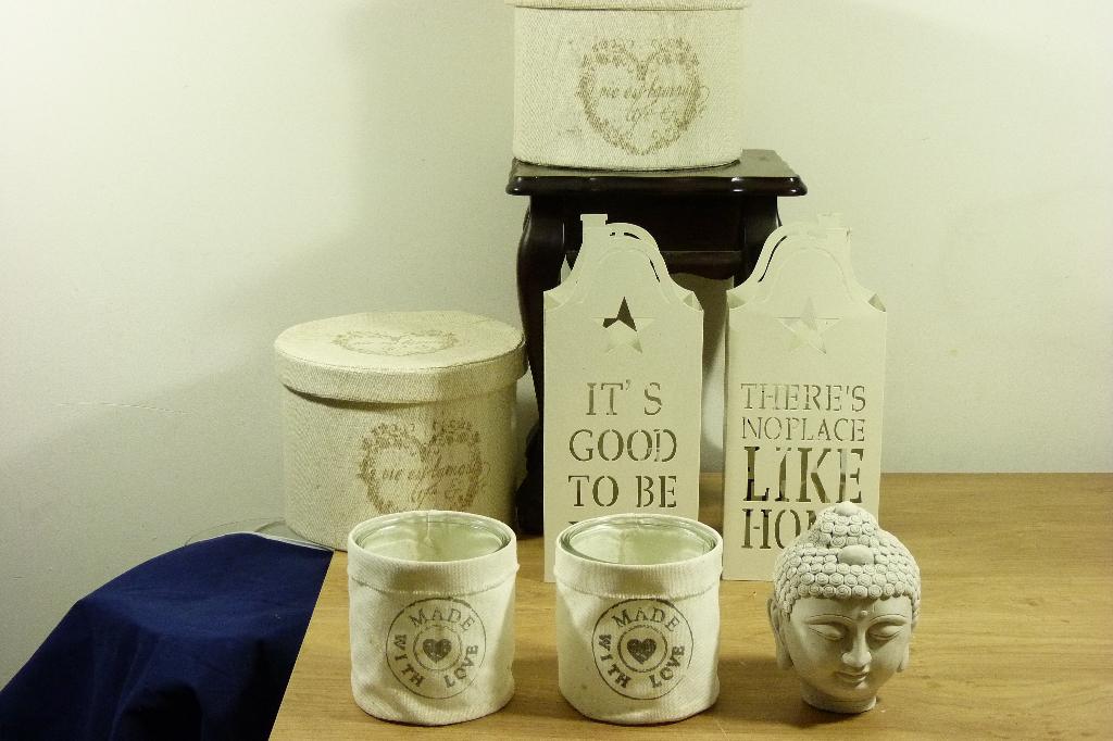 Set Landelijke Woonaccessoires Wit/Rivièra Maison Stijl, Ophalen, Gebruikt, Overige materialen, Landelijk
