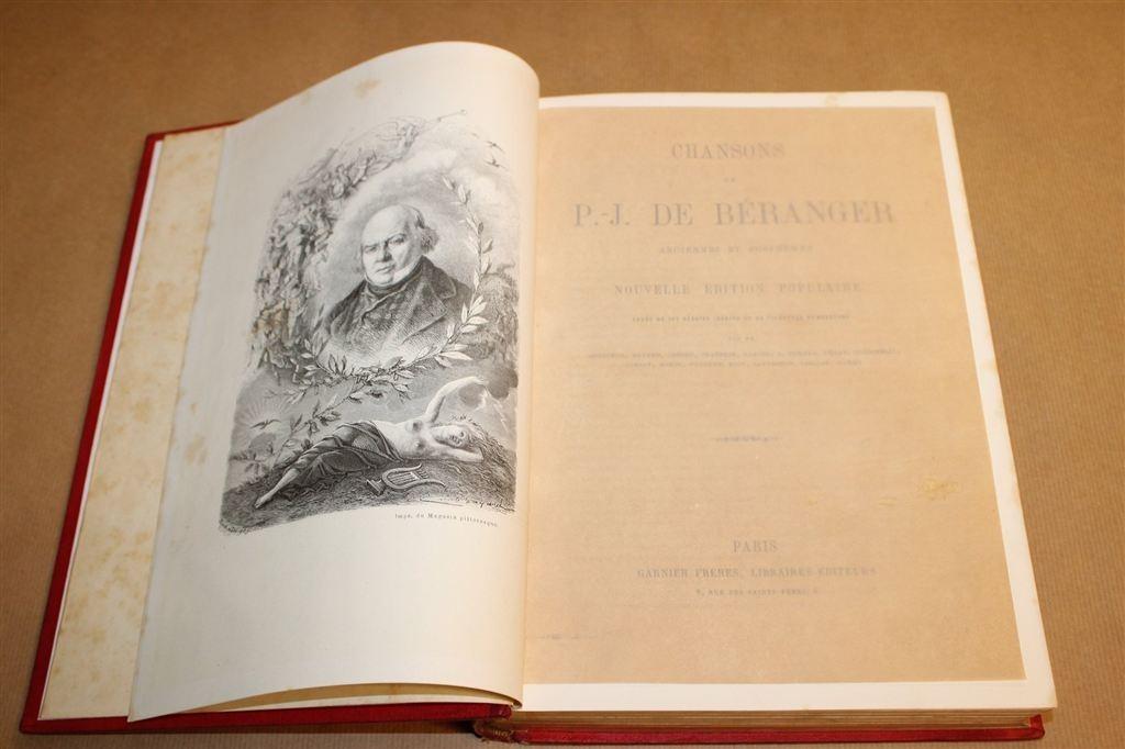 Chansons de Béranger — 161 Tekeningen, Goud op Snee ca. 1885, Antiek en Kunst, Ophalen of Verzenden