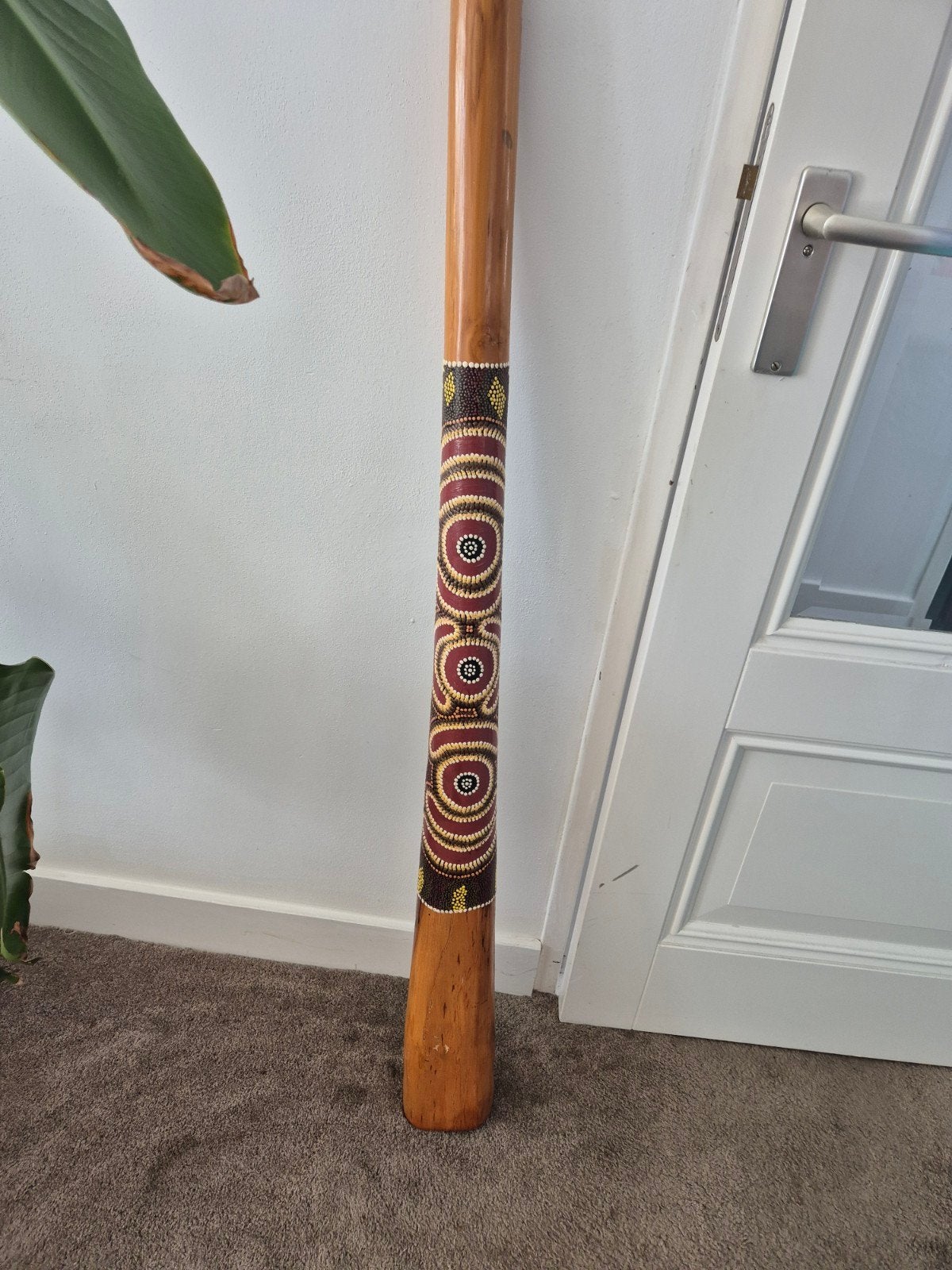 Didgeridoo - Handgeschilderd Australisch Muziekinstrument, Ophalen, Zo goed als nieuw, Houtblazer