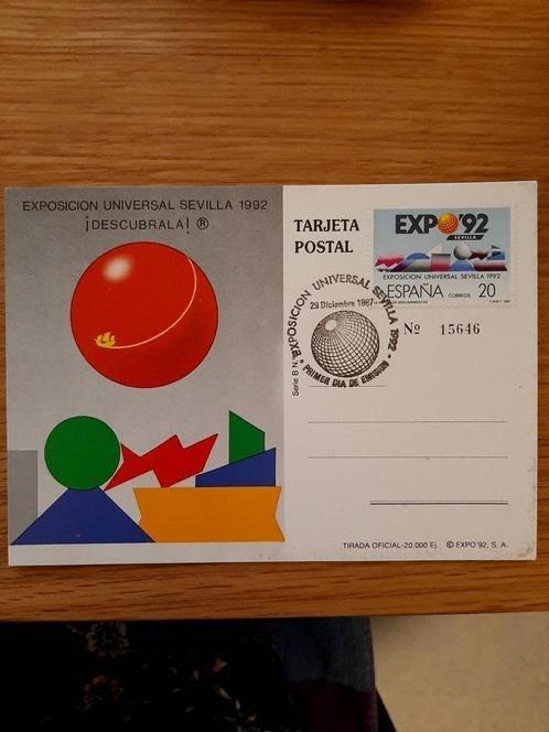 Spanje briefkaart Expo92 Sevilla, Verzenden, Briefkaart