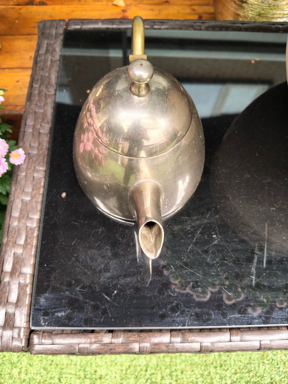 Antieke theepot - Vintage metalen theekan, Ophalen