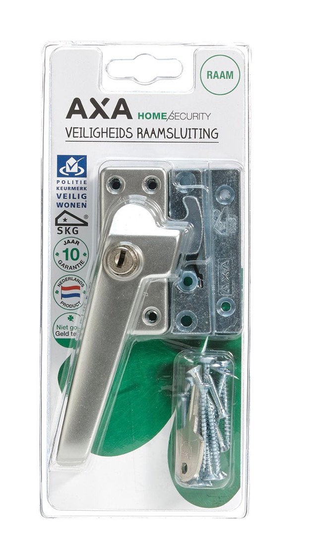 1 x AXA 3319-61-92BL Veiligheids Raamsluiting Links, Ophalen, Zo goed als nieuw, Rvs