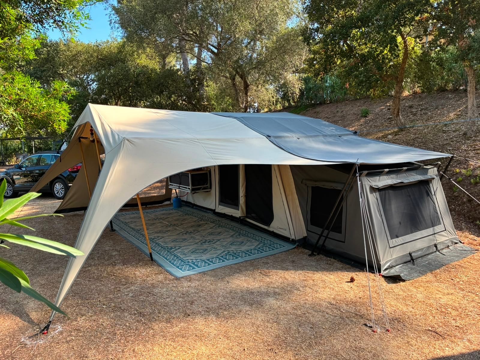 Campooz Lazy Jack trekking vouwwagen, Ophalen, Beige, Aanwezig, Campooz
