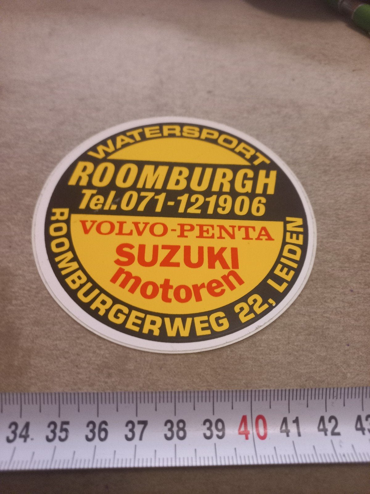 Vintage Watersport Roomburgh Sticker - Leiden, Ophalen of Verzenden, Gebruikt
