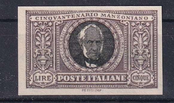 A110D) 1923 Italie Manzoni Mi 193 ongetand MNH geen gar, Ophalen of Verzenden, Postfris