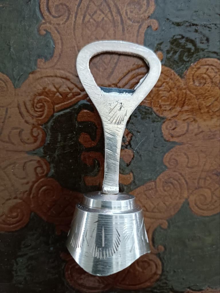 Vintage Messing Flessenopener & Tafelbel, Antiek en Kunst, Antiek | Goud en Zilver, Ophalen of Verzenden