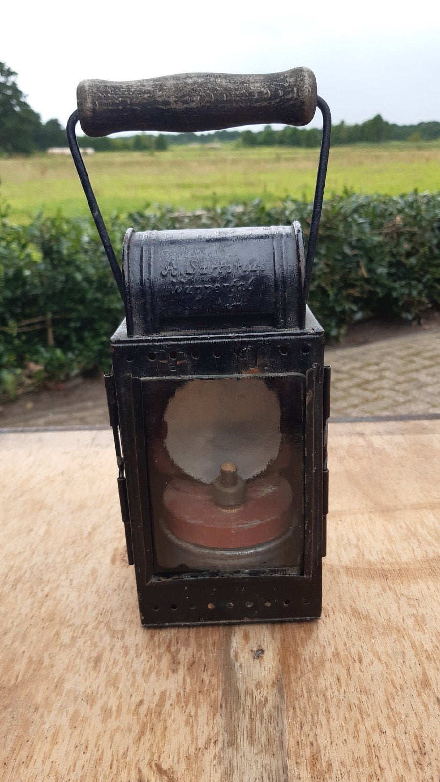 Antieke Carbidlamp Spoor/Mijnlamp van A.Satorius Wuppertal, Ophalen of Verzenden, Trein, Overige typen