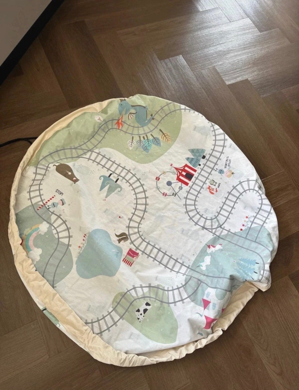 Play & Go opbergzak / speelkleed met treinbaan, Ophalen of Verzenden, Gebruikt, Speelkleed