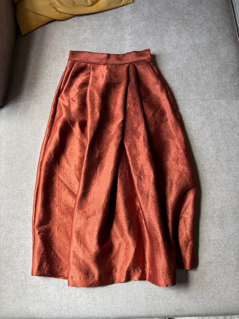 A-lijn rok in roestbruin, maat 34, fluweel kleurig, Kleding | Dames, Rokken, Bruin, Nieuw, Ophalen of Verzenden, Maat 34 (XS) of kleiner