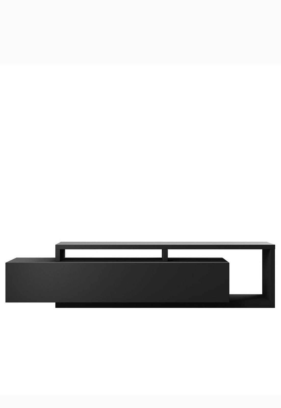 Zwarte tv meubel industrieel, Ophalen, 200 cm of meer, Minder dan 100 cm, Industrieel