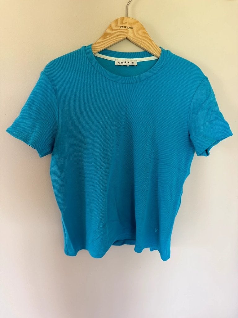 Vanilla short blauw, Kleding | Dames, Vanilia, Korte mouw, Maat 36 (S), Gedragen