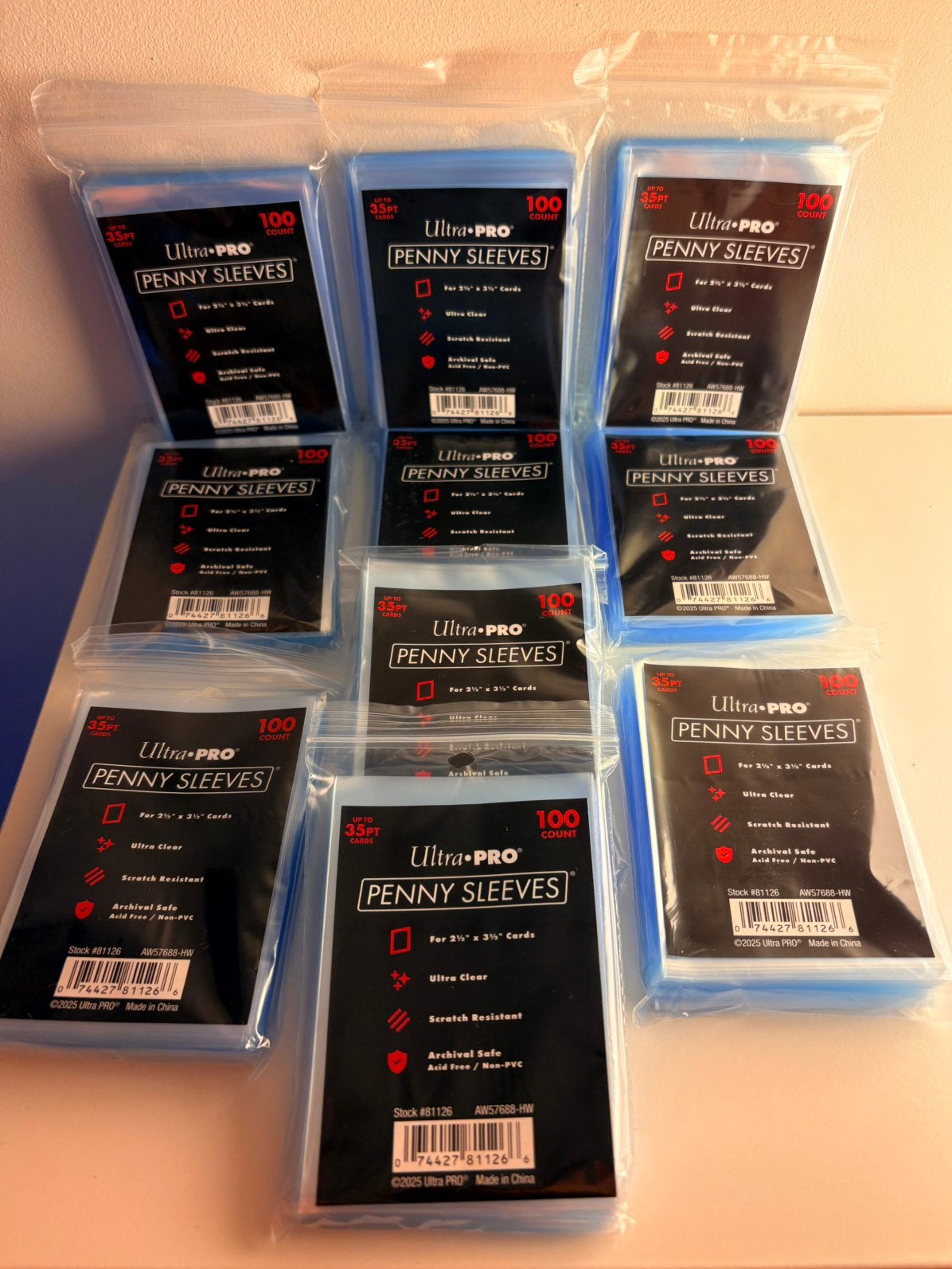 10 packs sleeves Ultra Pro, Ophalen of Verzenden, Nieuw, Sleeves of Kaarthoesjes