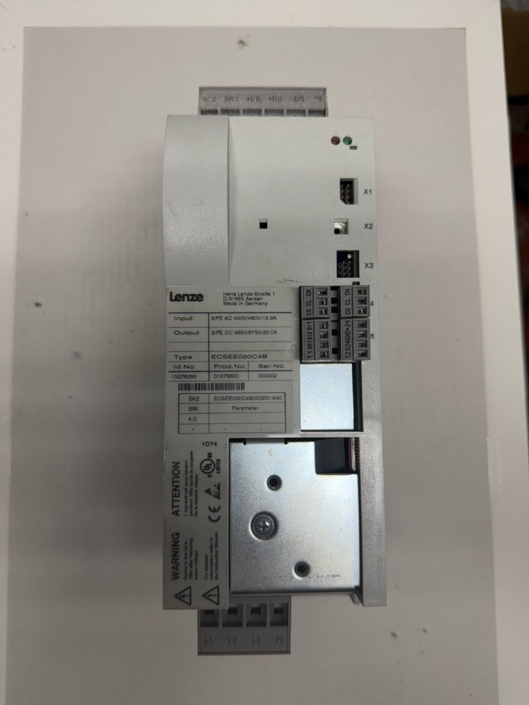Lenze ECSEE020C4B ECS voedingsmodule 20A 400/480V, Ophalen of Verzenden, Gebruikt