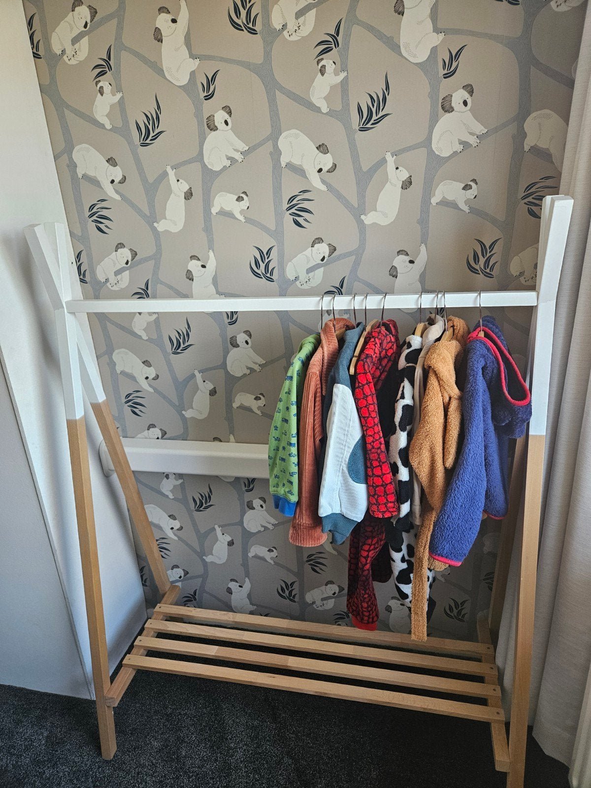 Houten kledingrek voor kinderen, Ophalen, Gebruikt, 50 tot 70 cm, 105 cm of meer