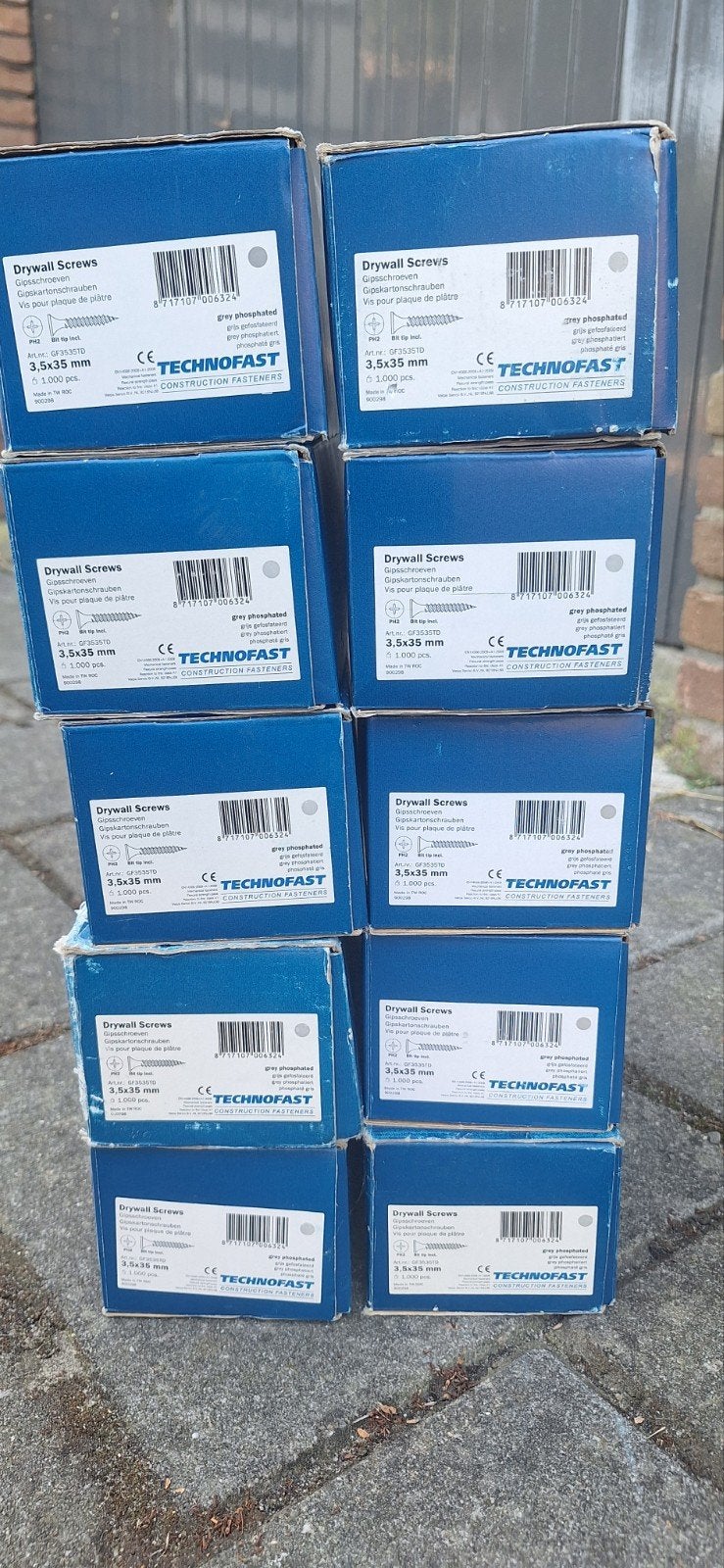 gipsplaat schroeven 10 doosjes, Ophalen of Verzenden, Nieuw, Minder dan 50 mm, Schroeven