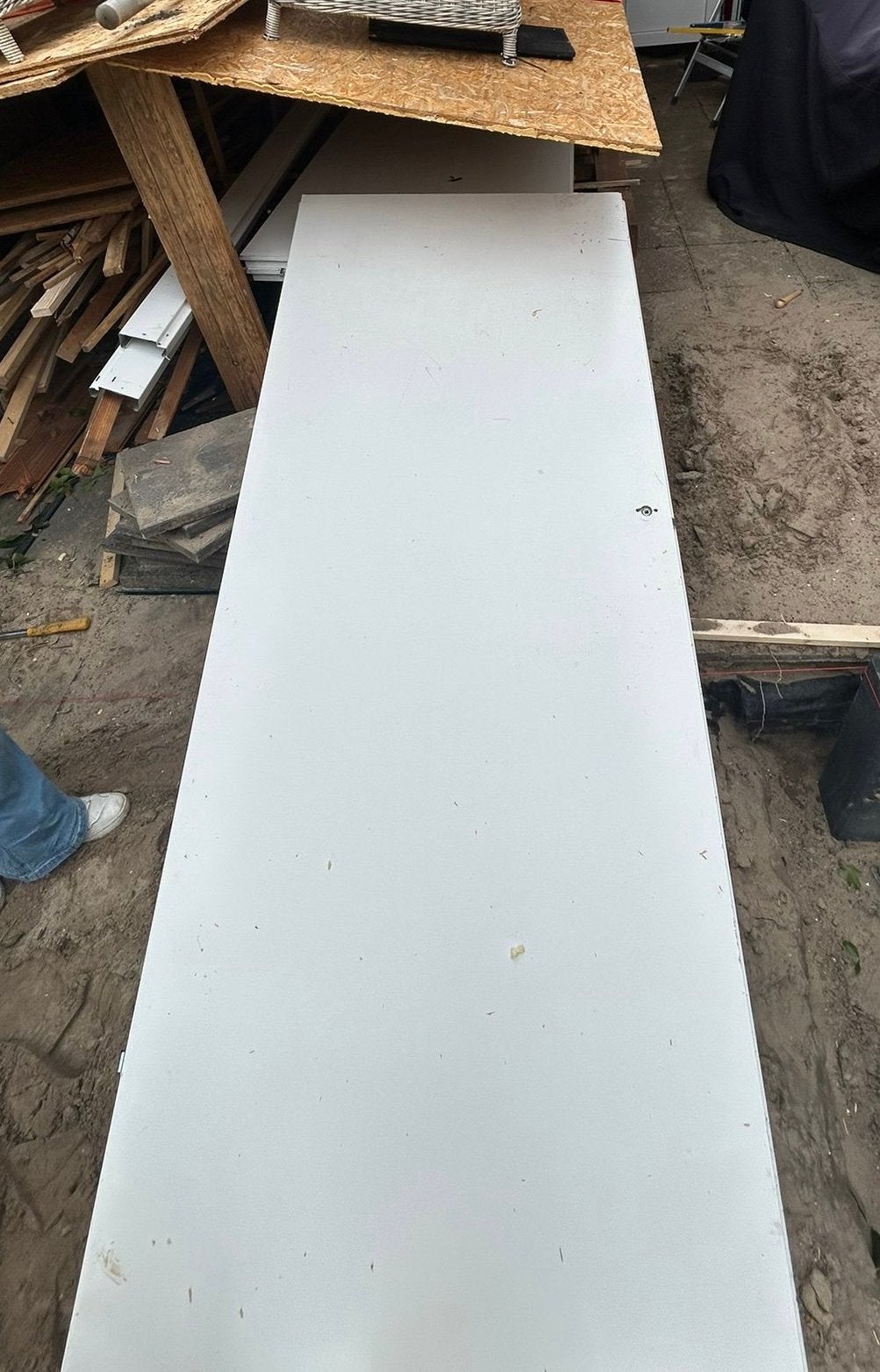 Gratis, moet snel weg! 3x Houten Deuren met Stalen Kozijnen, Doe-het-zelf en Verbouw, Deuren en Horren, Ophalen, Gebruikt, 80 tot 100 cm