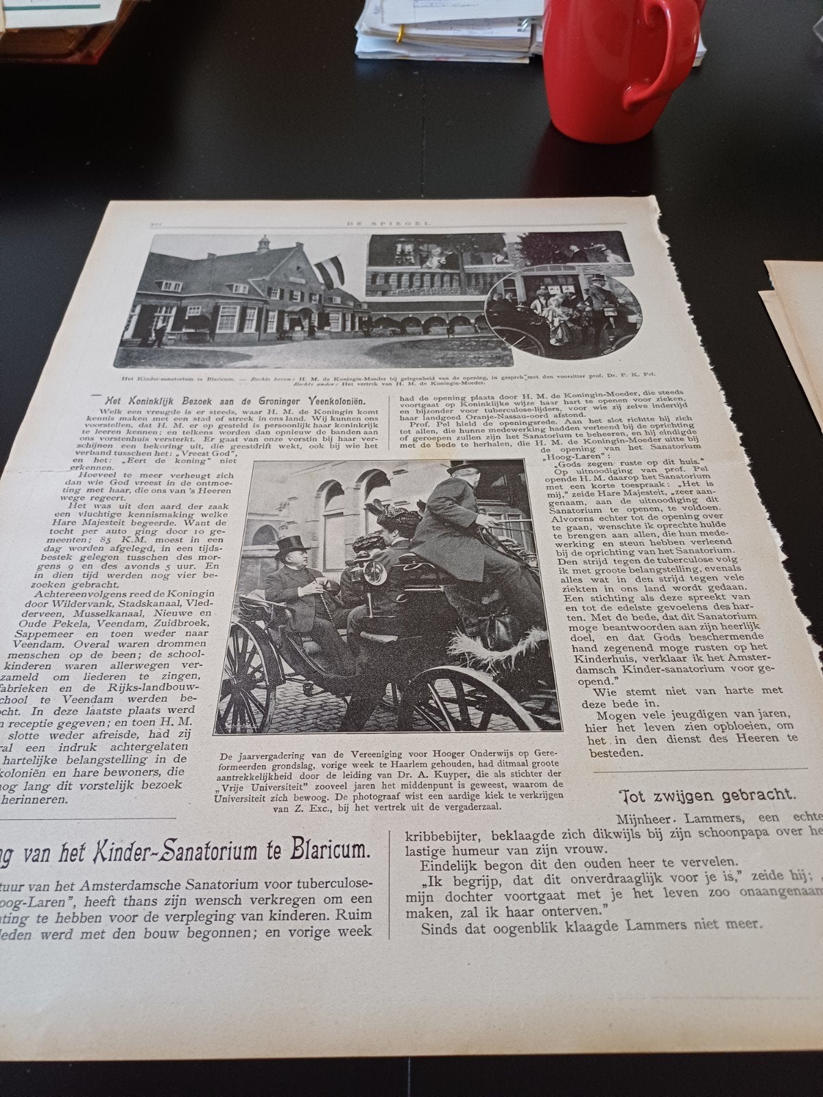 artikel kindersanatorium Blaricum 1912, Verzamelen, Ophalen of Verzenden, Voor 1920, Knipsel(s)
