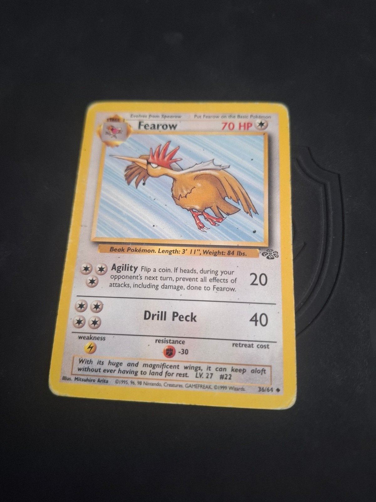 Fearow Pokémon Kaart (36/64) - Jungle Set, Ophalen of Verzenden, Gebruikt, Losse kaart
