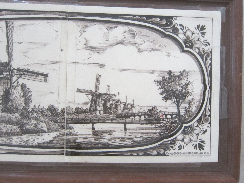 Oud Hollandse tegeltjes van KLOOS de molens van Kinderdijk, Ophalen of Verzenden