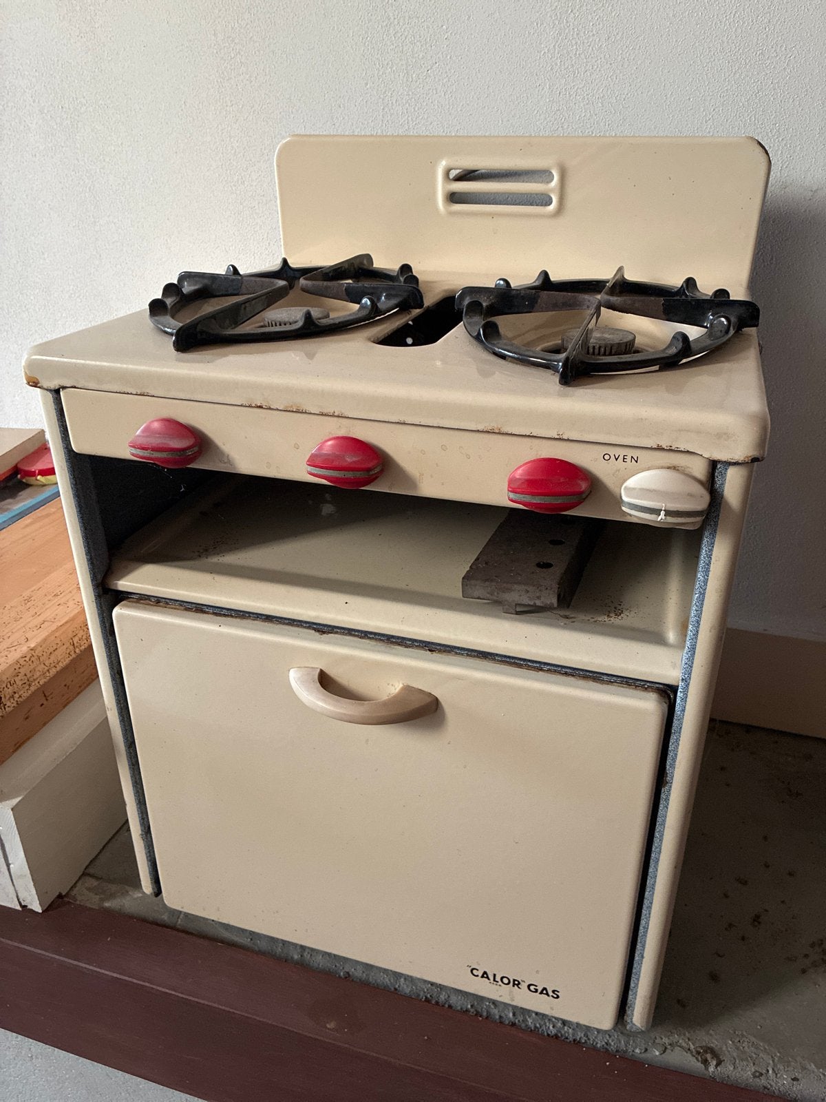 Vintage Calor (camping) Gas Fornuis met Oven - Crème, Ophalen, Gebruikt, Minder dan 85 cm, 3 kookzones of minder