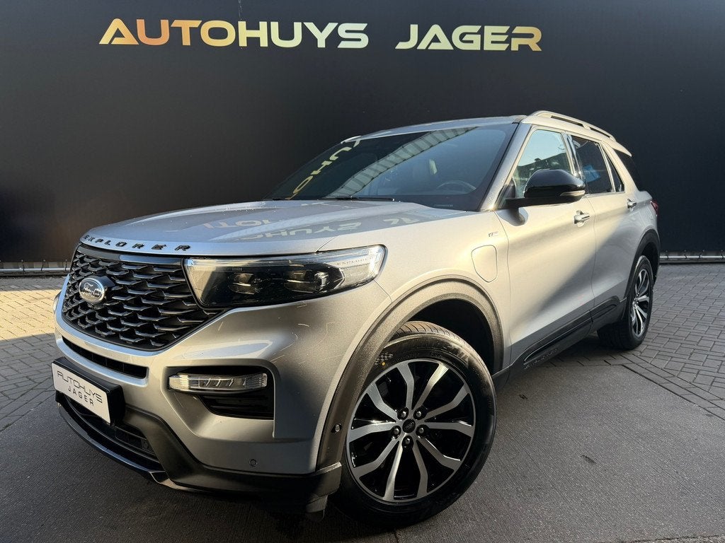 Ford Explorer 3.0 V6 EcoBoost PHEV ST-Line 7p. Pano Leer Car, Auto's, Automaat, Zwart, Bedrijf, 2956 cc