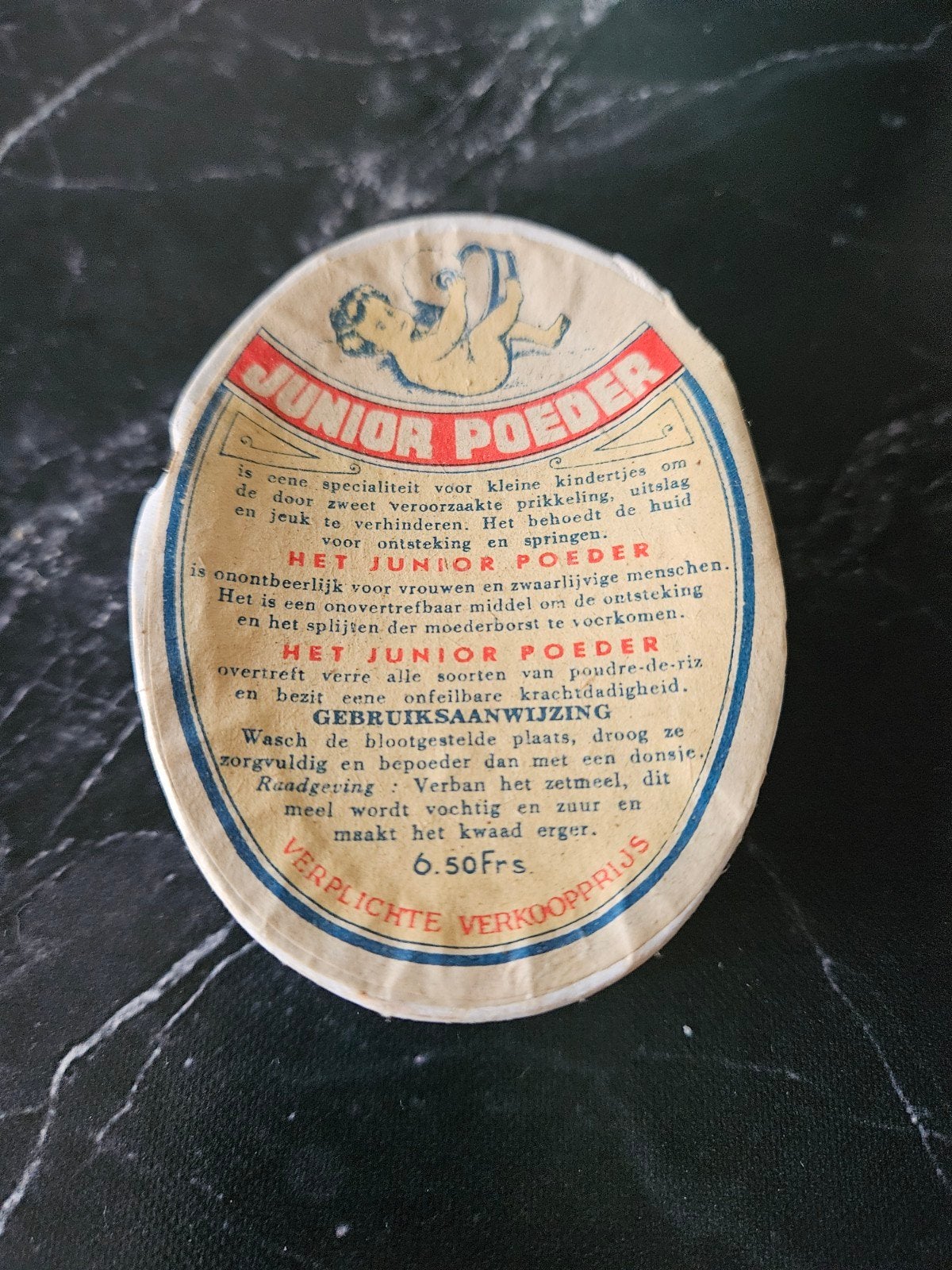 Vintage Junior Poeder blikje - Félix Moulart, Ophalen of Verzenden