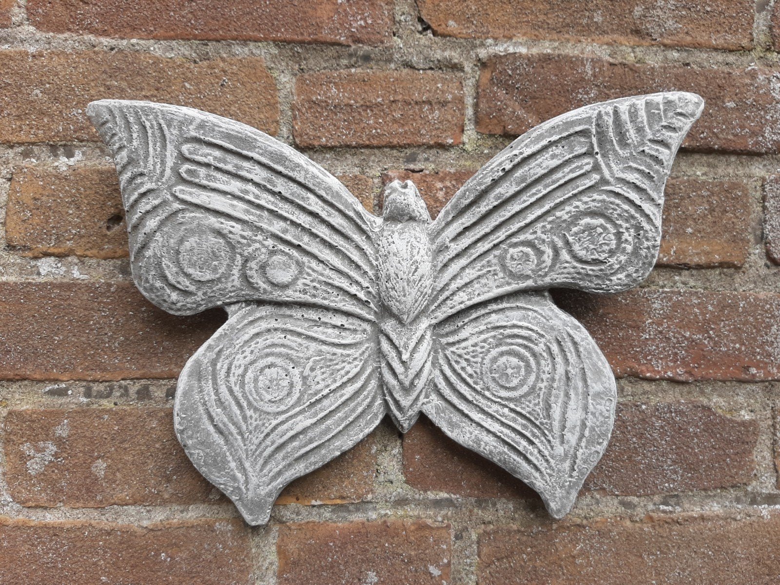 vlinder wanddecoratie betonnen beeld tuinbeeld beton, Ophalen of Verzenden