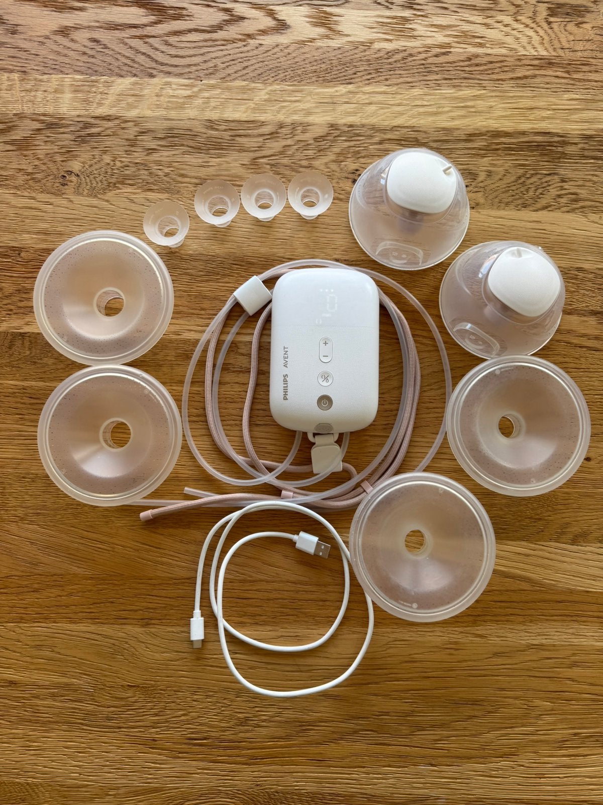 Philips Avent dubbele elektrische borstkolf complete set, Draadloos, Borstkolf, Zo goed als nieuw, Philips Avent