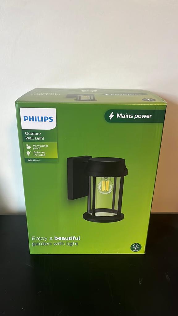 Philips buitenlamp Bellini Zwart, Tuin en Terras, Ophalen of Verzenden, Nieuw