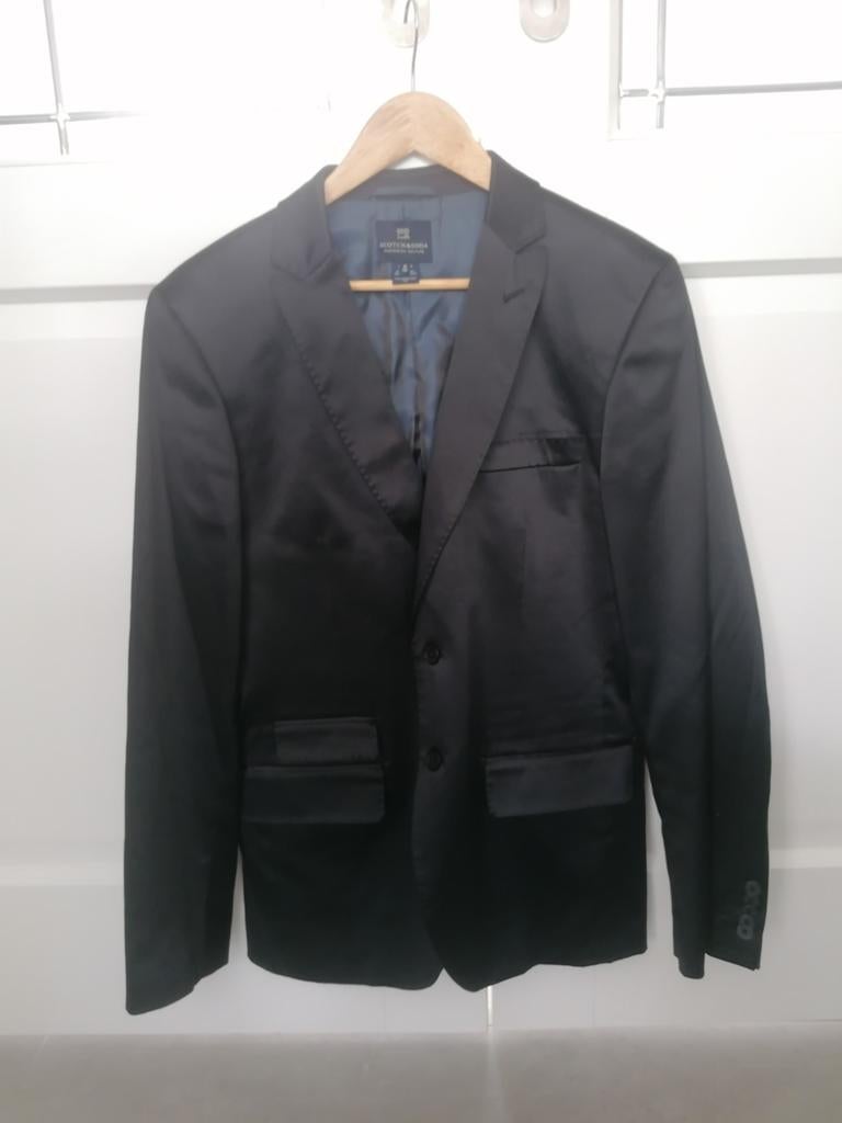 Scotch & Soda Colbert Zwart met Glans - Maat M/48, Maat 48/50 (M), Zwart, Ophalen of Verzenden, Zo goed als nieuw