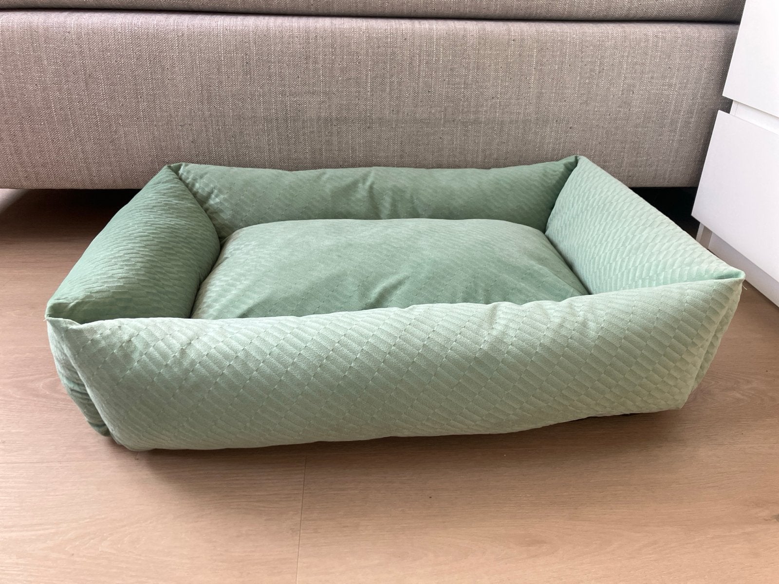 Trixie hondenmand Alena – saliegroen – 60x50 cm, Trixie, Ophalen, Zo goed als nieuw, Hondenmand