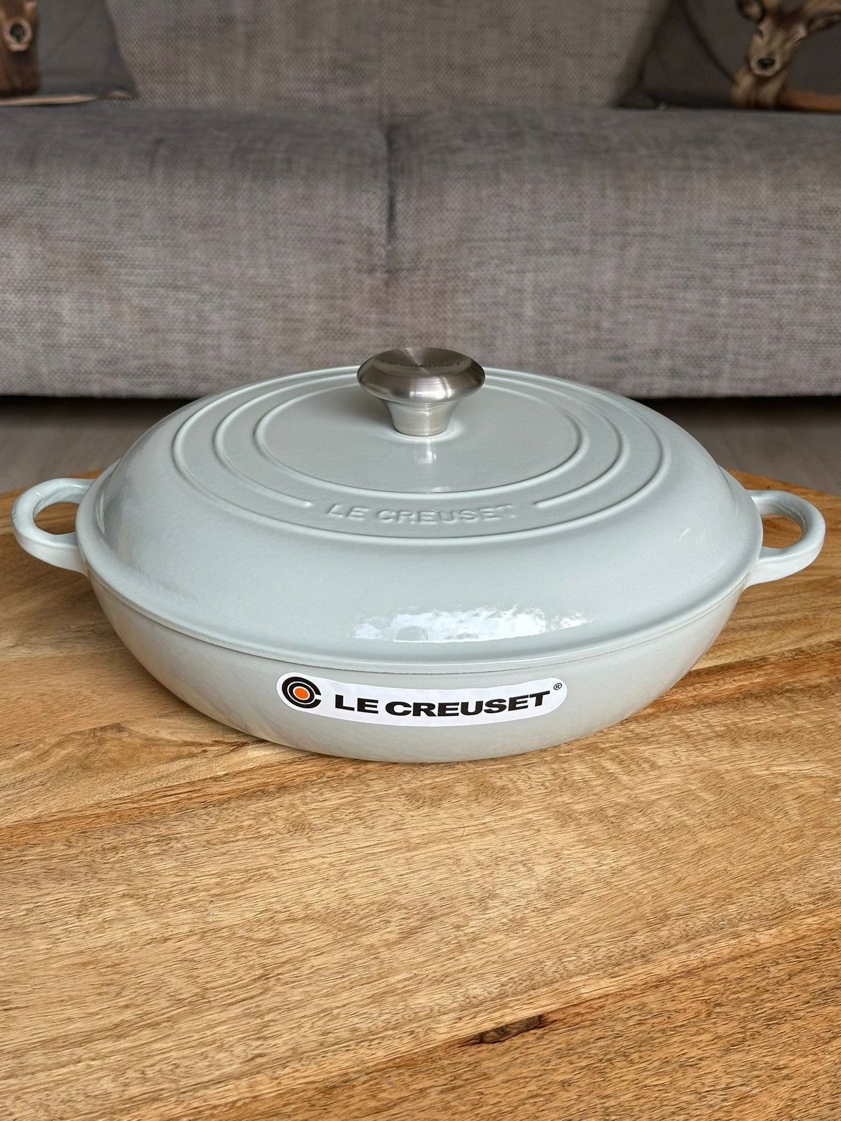 Le Creuset gietijzeren Campagnard 30 cm – Pistache, Huis en Inrichting, Keuken | Potten en Pannen, Ophalen of Verzenden, Nieuw