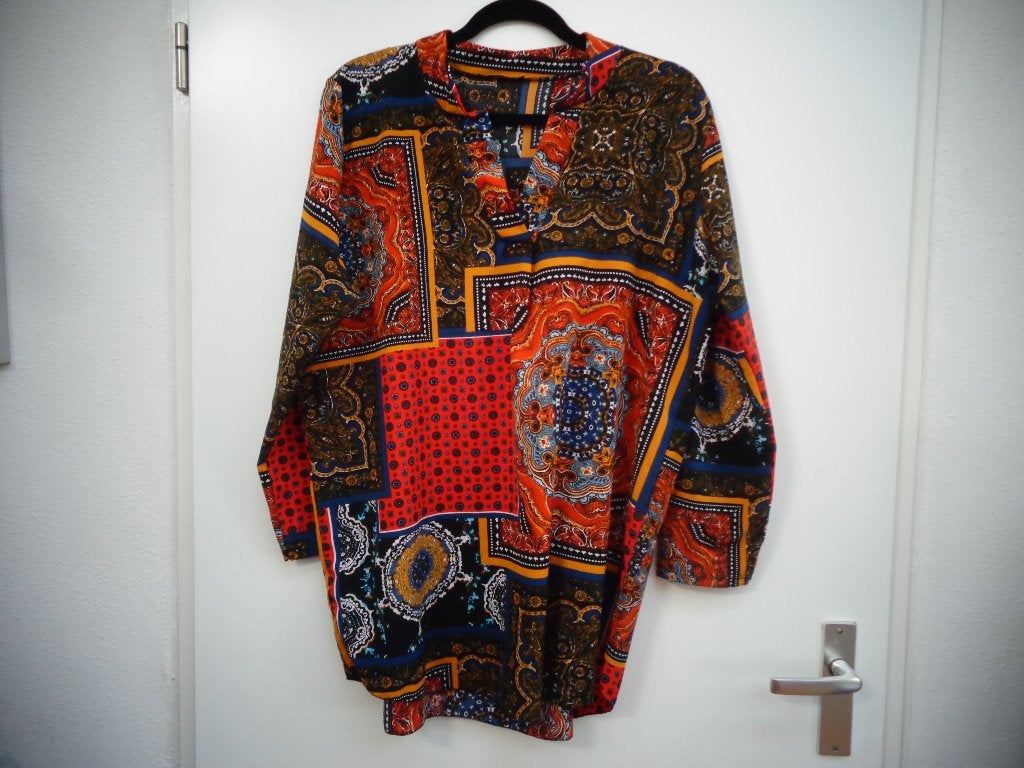 Made in Italy tuniek, maat 46. Veelkleurig, oprolmouw, Made in Italy, Zwart, Maat 46/48 (XL) of groter, Ophalen of Verzenden