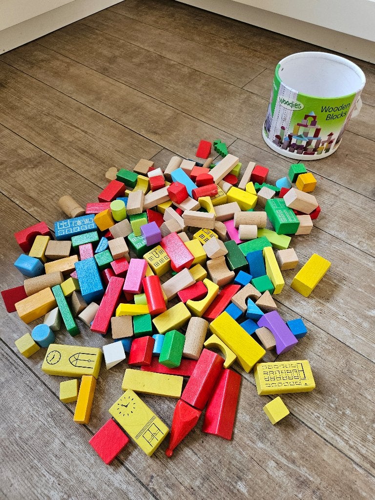Houten speelgoed blokken, Ophalen, Gebruikt, Overige typen