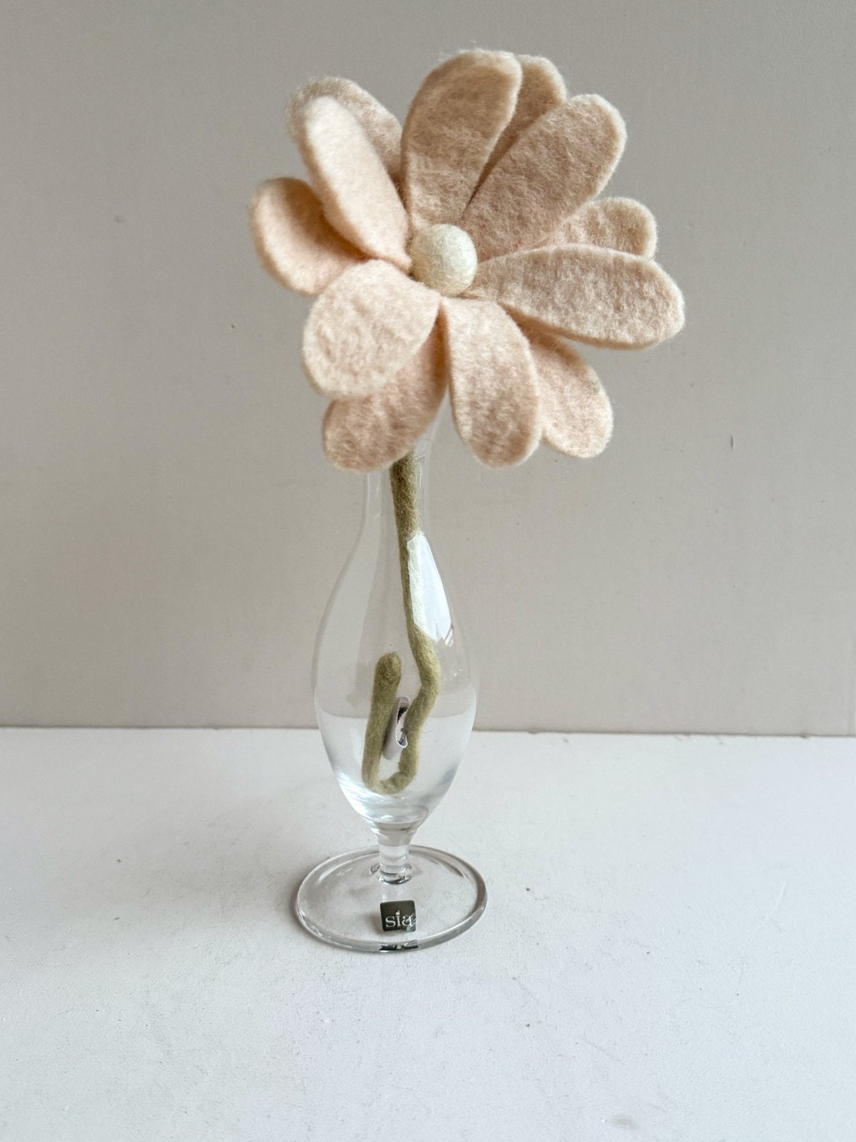 Sia glazen vaasje, elegant en romantisch, Antiek en Kunst, Ophalen of Verzenden