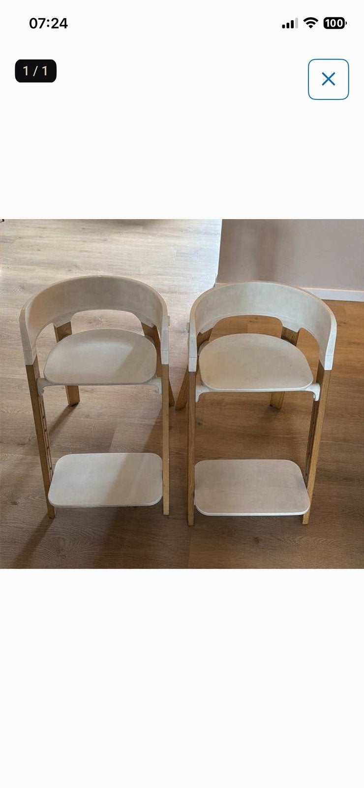 Stokke meegroei stoellen 2x, Kinderen en Baby's, Ophalen, Zo goed als nieuw, Stoel(en)